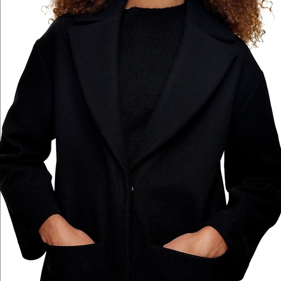 TOPSHOP Single Breasted Coat - Picture 2 of 10